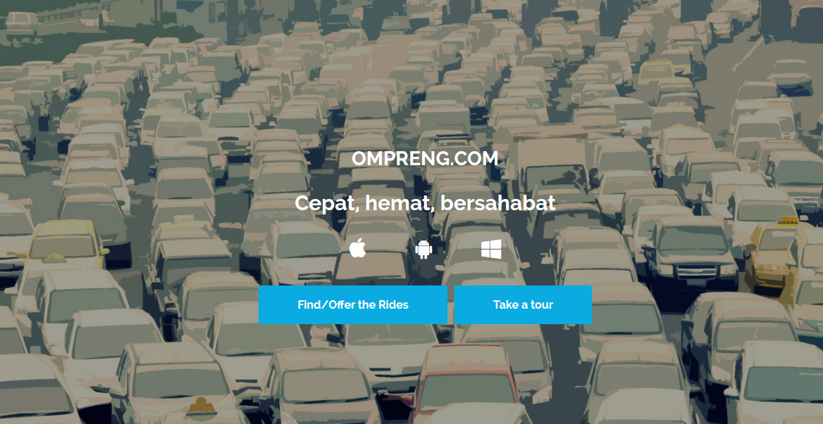 Ompreng sediakan platform berbagi tumpangan / Dailysocial