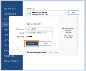 cara menambahkan akun email di aplikasi MailBird_6