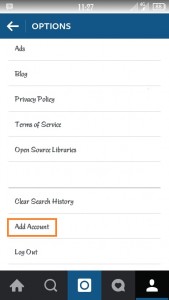 cara menambahkan akun di aplikasi Instagram versi Android