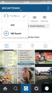 cara menambahkan akun di aplikasi Instagram versi Android