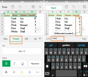 cara membuat dokumen excel di smartphone android