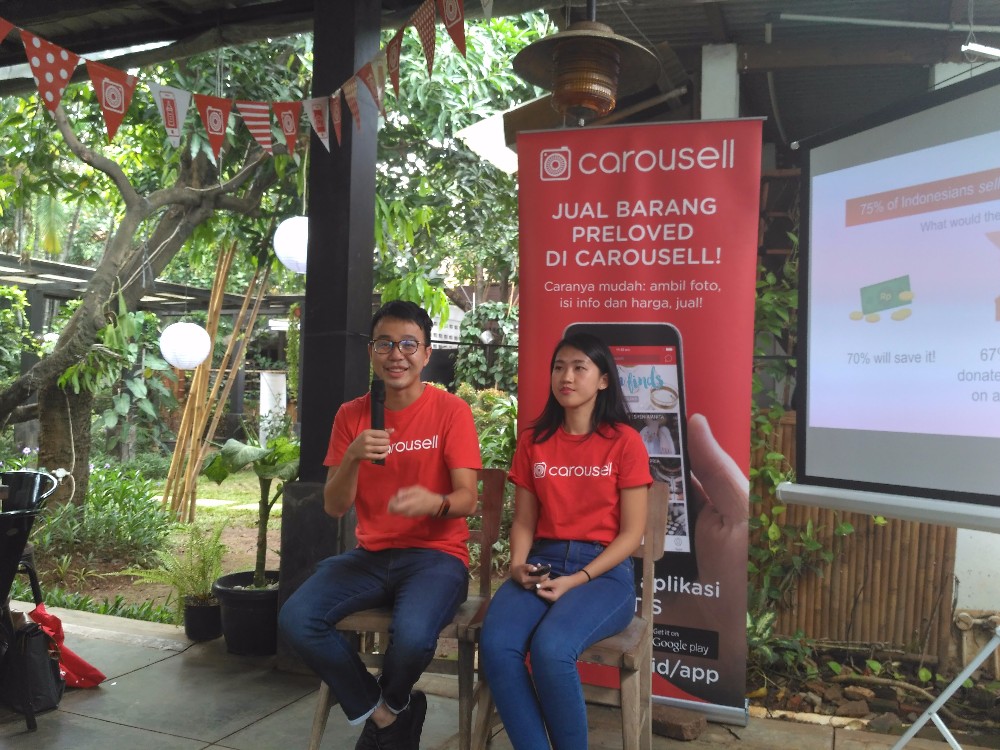Community Manager Carousell Indonesia Olivia Lautner dan Co-Founder Carousell Marcus Tan / DailySocial