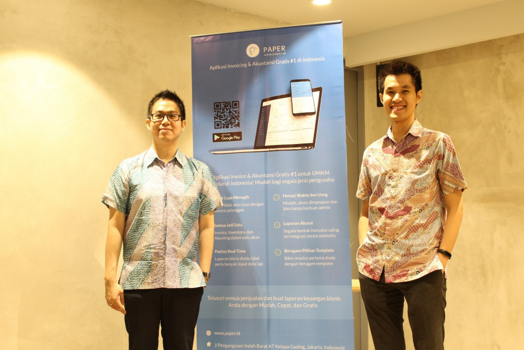 CTO Paper.id Yosia Sugialam dan CEO Paper.id Jeremy Limman / Paper.id