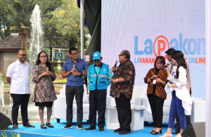 Proses peresmian kerja sama antara Pemprov DKI Jakarta, Jukir dan Lapakon