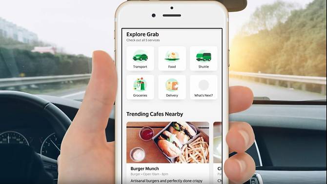 Contoh tampilan menu baru Grab yang memuat GrabFresh