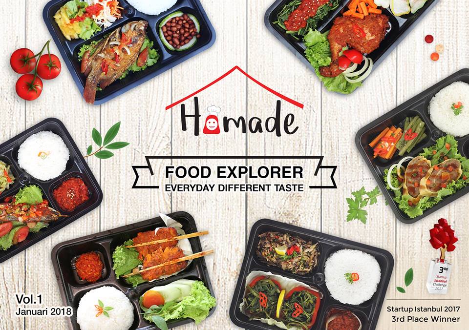 Homade menawarkan katering online dengan pilihan menu beragam dengan harga terjangkau / Homade