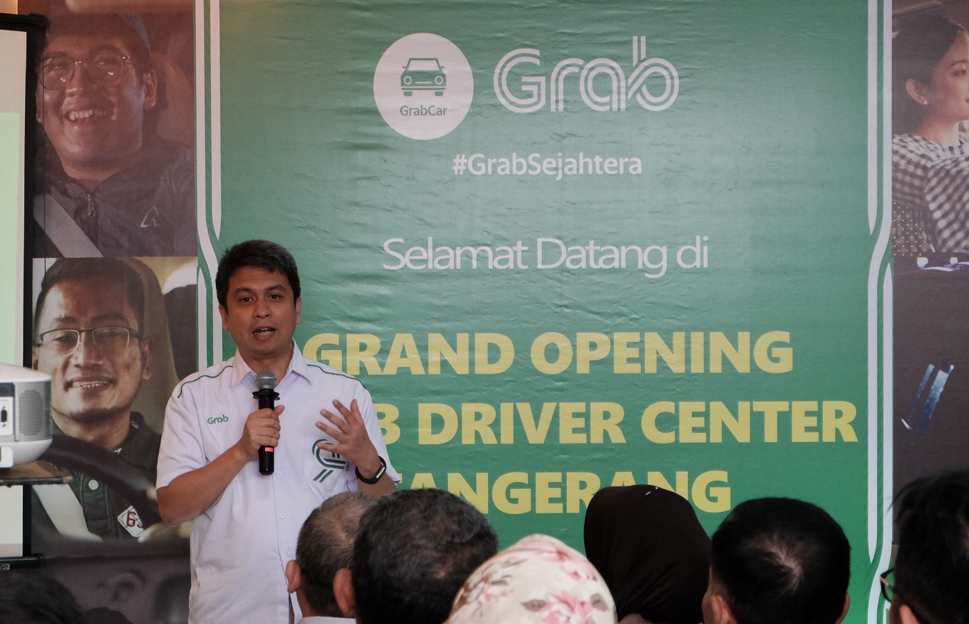 Ridzki Kramadibrata saat memberikan sambutan dalam peluncuran fitur Anti Tuyul / Grab