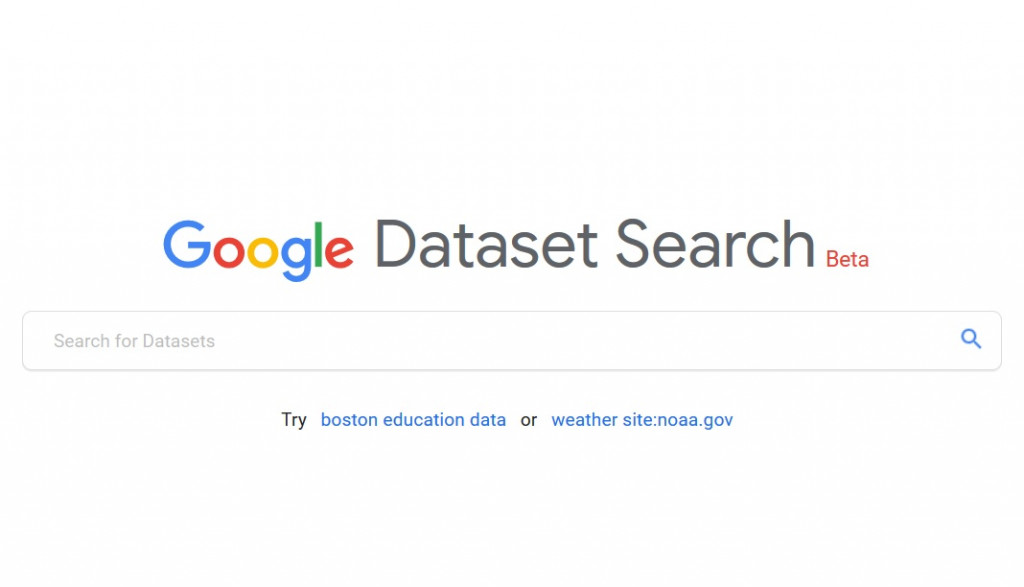 Interface Mesin Pencari Dataset Search