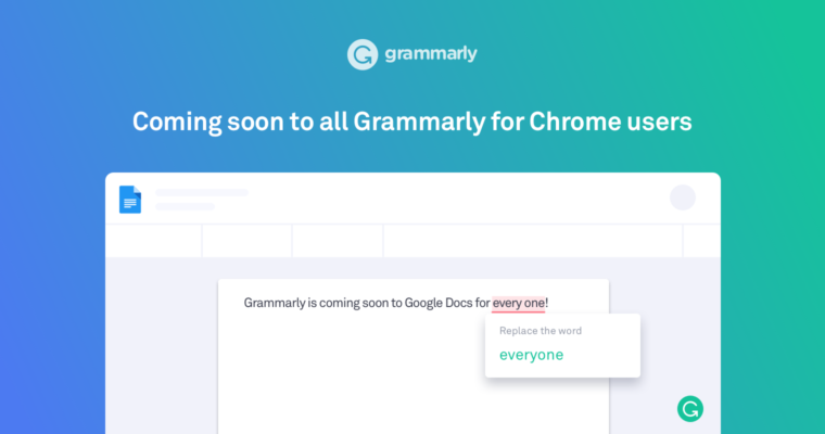Grammarly for Chrome to Google Docs