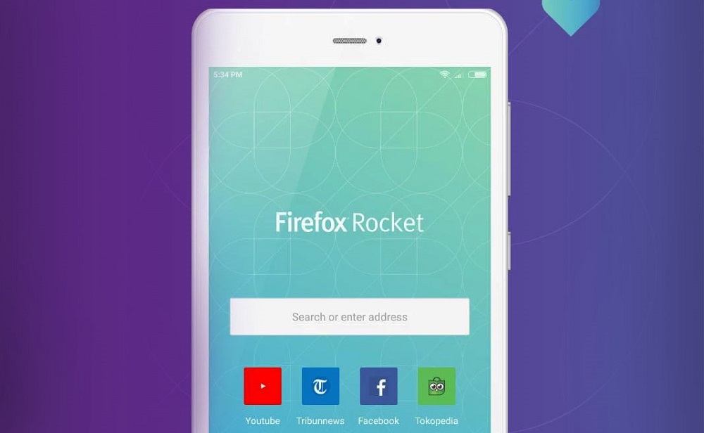 Ilustrasi Interface Firefox Rocket