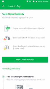 OVO's new feature in Grab