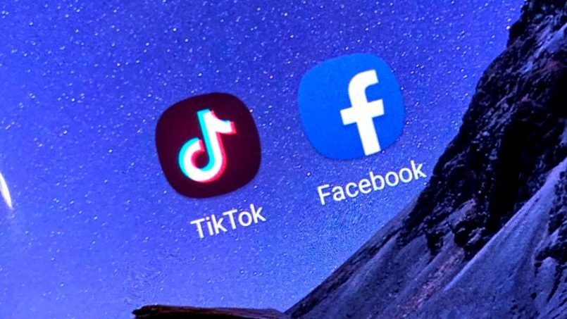 Ilustrasi Facebook vs TikTok