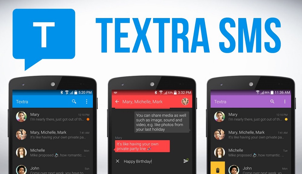 Interface Aplikasi Textra SMS