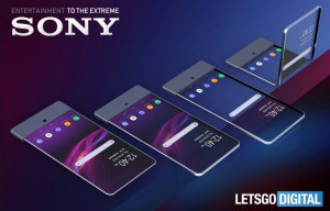 Render paten layar tekuk milik Sony