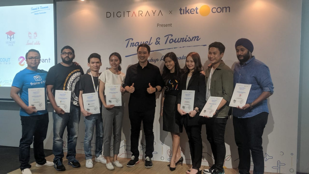 Program akselerasi Digitaraya dan tiket,com memilih 7 startup yang bergerak di sektor pariwisata.