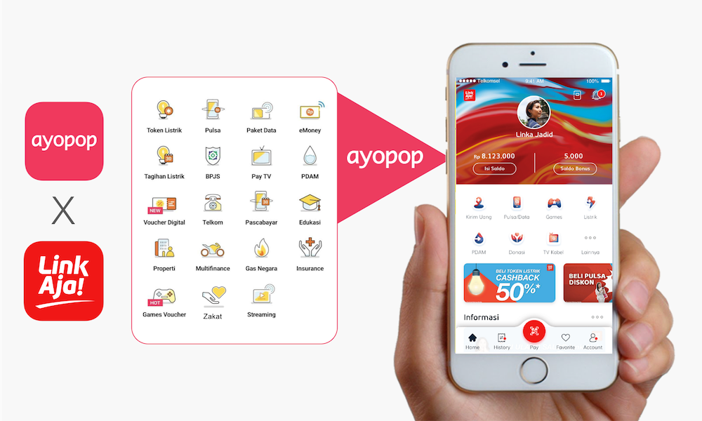 LinkAja jadi mitra pertama yang cicipi Ayopop Open API, ada 33 mitra yang masih proses penyelesaian kerja sama / Ayopop