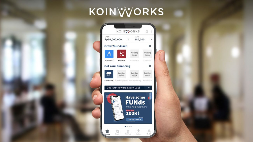 KoinWorks menggaet Mandiri Manajemen Investasi (MMI) untuk pengelolaan dana para pendana untuk diinvestasikan ke Reksa Dana Mandiri Investasi Pasar Uang 2