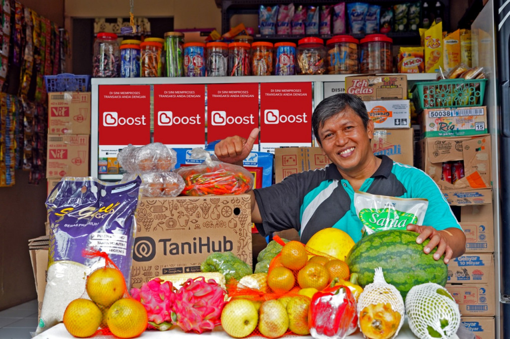 Boost Indonesia PT Axiata Digital Services Indonesia kerja sama dengan TaniHub untuk perluas penyerapan hasil tani untuk dijual kembali oleh merchant Boost