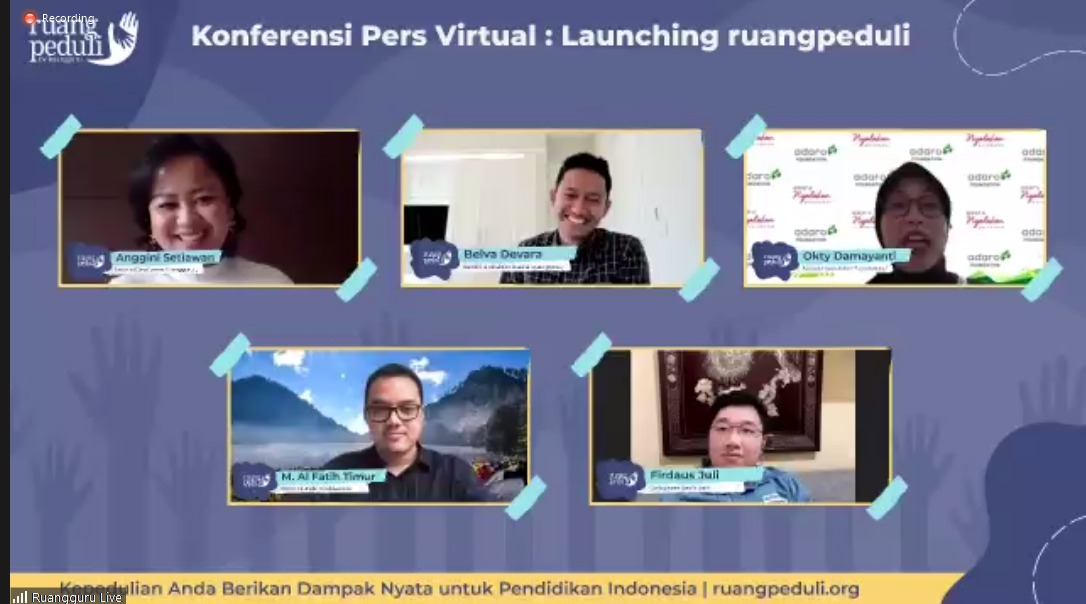 Acara peluncuran platform Ruangpeduli