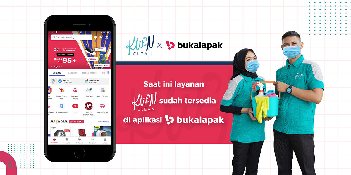 Bukalapak perluas layanan jasa on demand jasa lewat peresmian kerja sama dengan KliknClean yang sudah dimulai sejak awal tahun ini