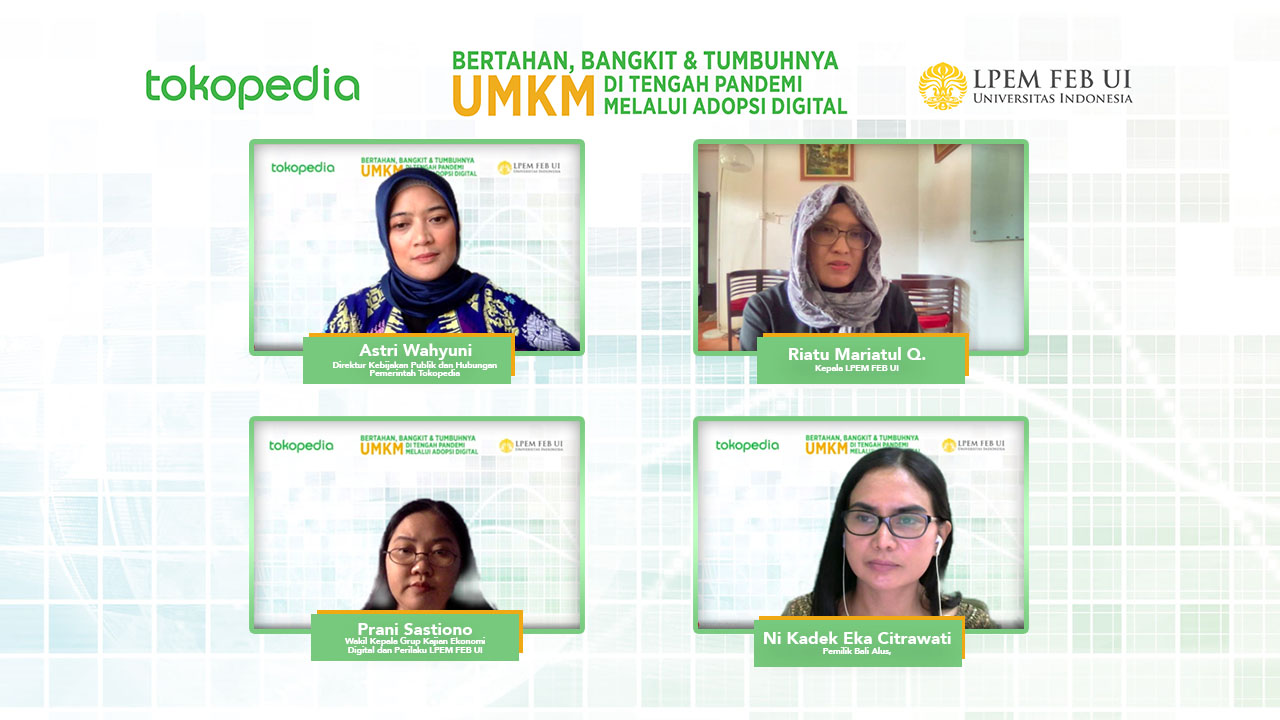 Survei LPEM FEB UI: 7 dari 10 Penjual Tokopedia Alami Kenaikan Volume Penjualan 133%