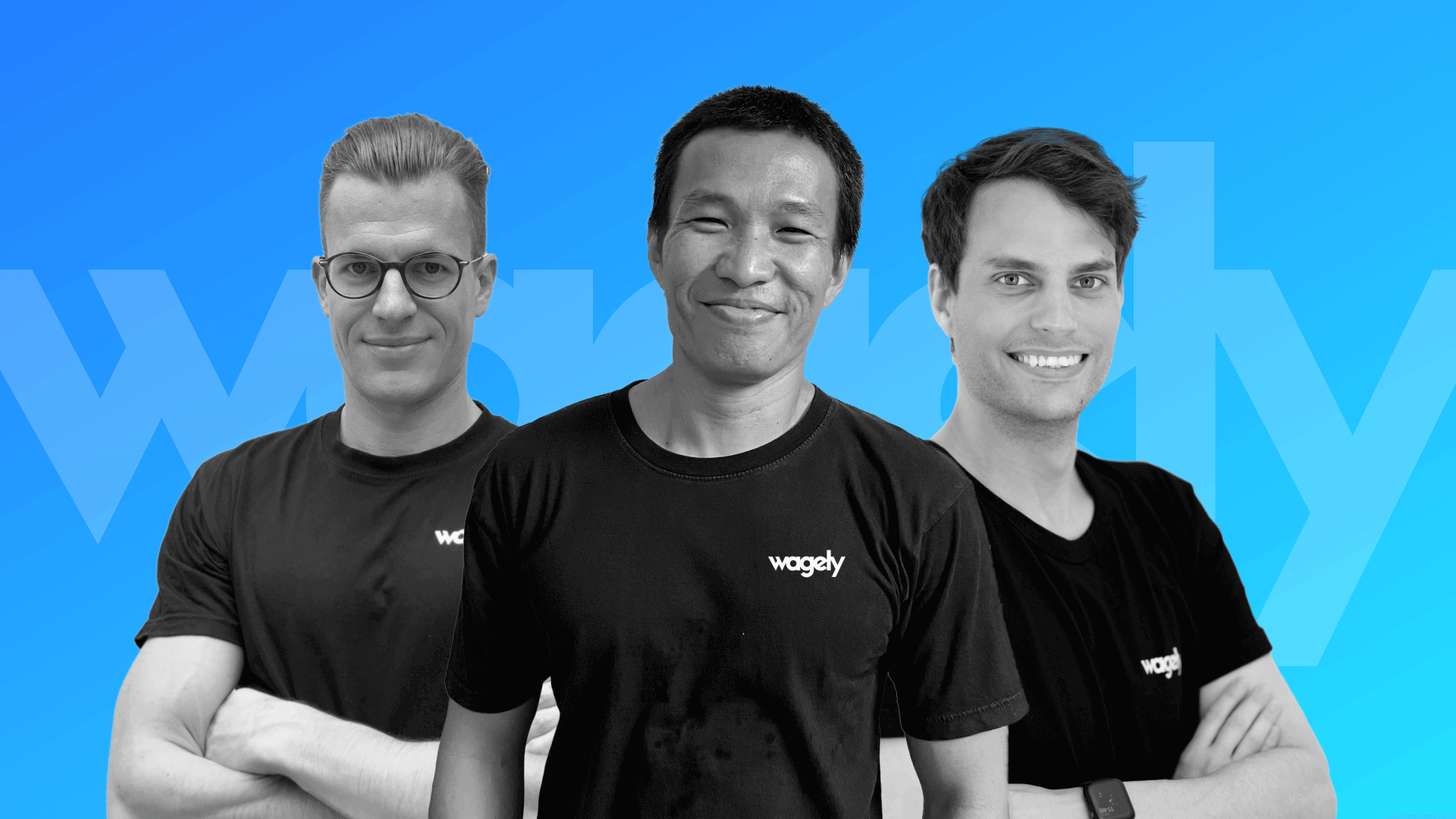 Tiga founder wagely Tobias Fischer, Sasanadi Ruka, dan Kevin Hausburg / wagely