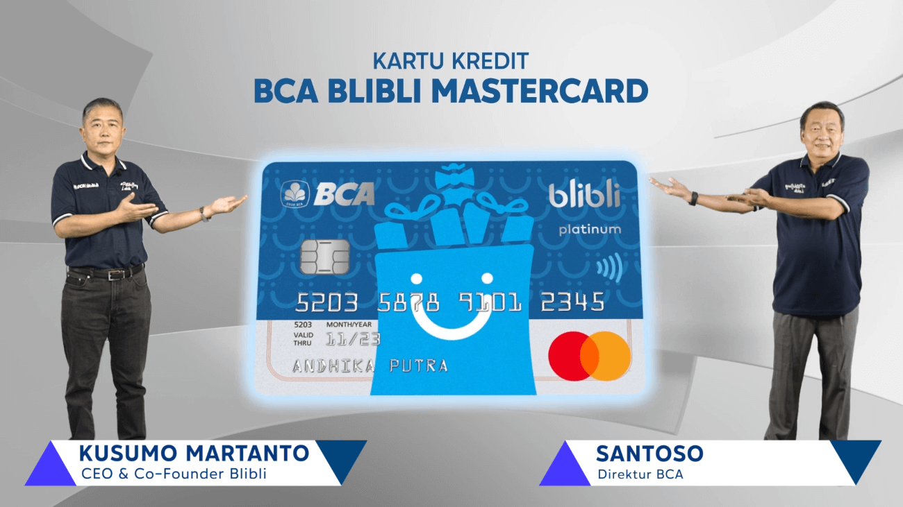Blibli dan BCA luncurkan kartu kredit co-brand Kartu Kredit BCA Blibli Mastercard, pengajuan secara online melalui aplikasi Blibli