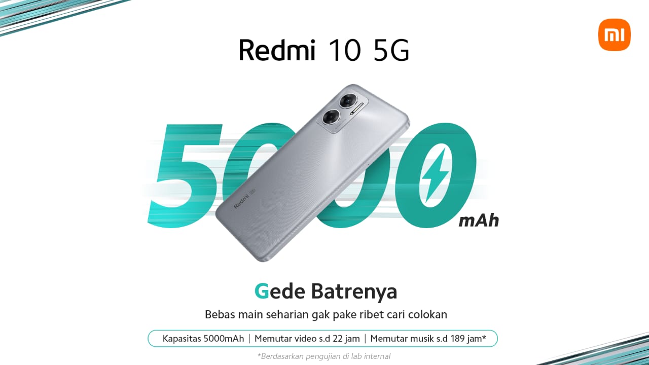 Redmi 10 5G - Gede Baterainya