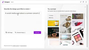 Tools AI untuk desain grafis: Microsoft Designer