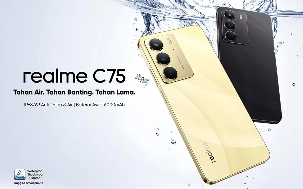 Cuma-Rp2-Jutaan,-Smartphone-Tahan-Air-dan-Tahan-Banting-Realme-C75-Hadir-di-Indonesia