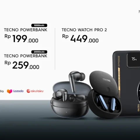 TECNO Perluas Portofolio AIoT: Smartwatch, TWS, dan Powerbank Terbaru Hadir di Indonesia