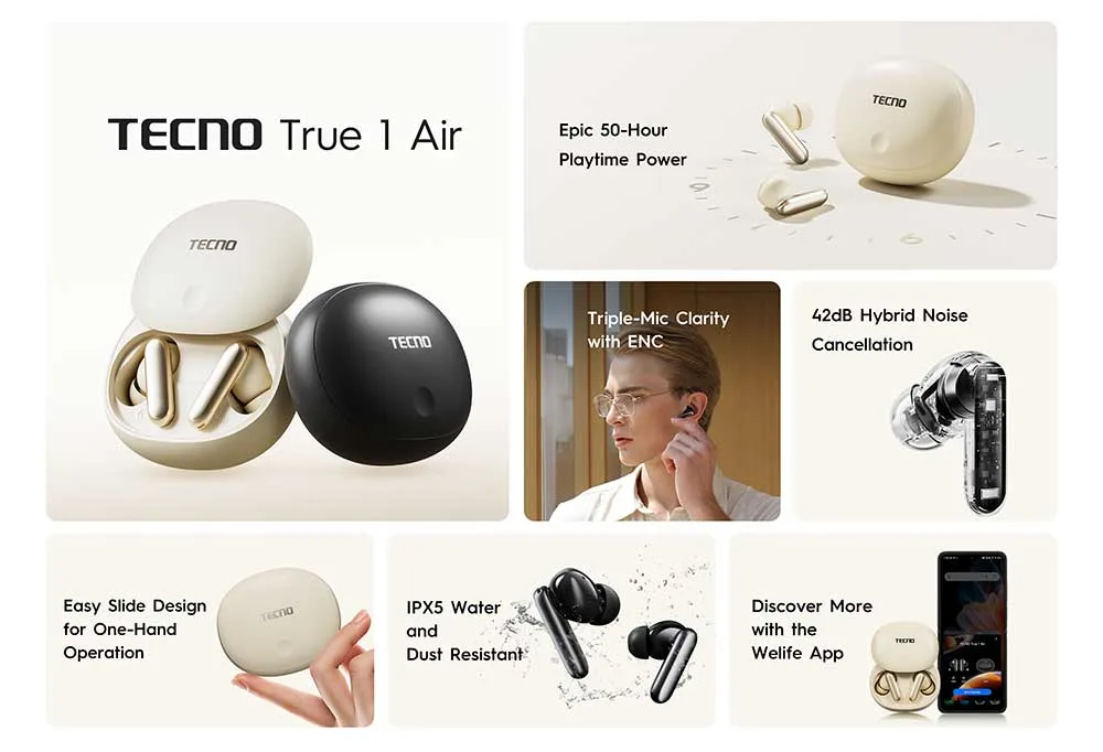 TECNO Expands AIoT Portfolio, Presents Smartwatch, TWS, and Powerbank