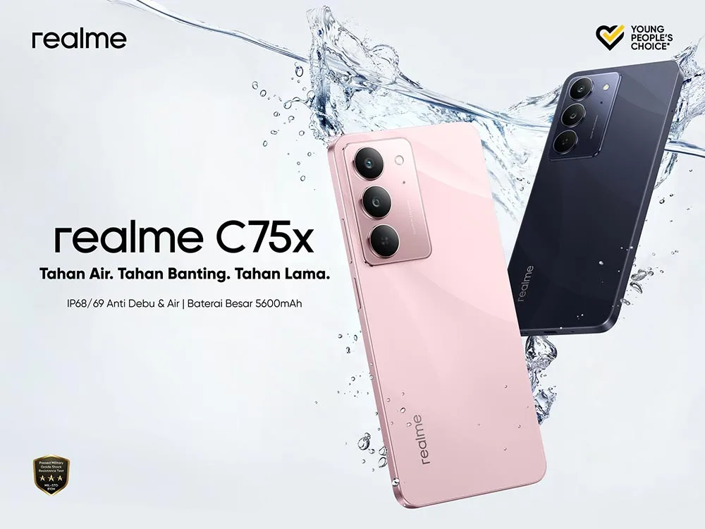 Smartphone-Tahan-Air-Tiap-Kondisi-dengan-IP69,-realme-C75x-Siap-Meluncur-27-Februari