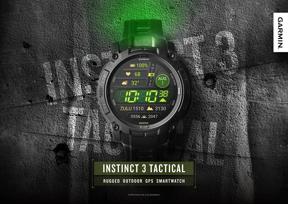 Garmin Luncurkan Instinct 3 – Tactical Edition, Jam Tangan Pintar Tangguh untuk Kondisi Ekstrem