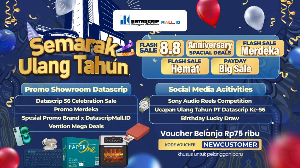 DatascripMall.ID Hadirkan Promo Spesial Agustus, Rayakan Ulang Tahun dan Kemerdekaan