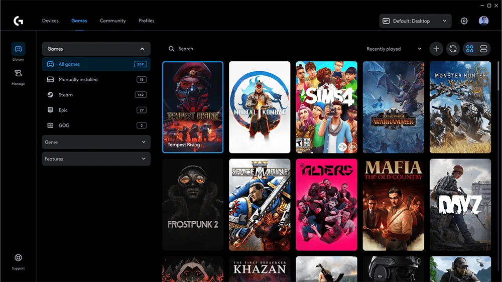 Logitech G HUB Games
