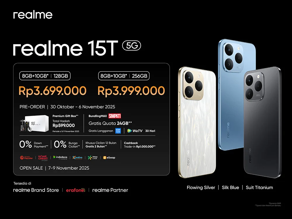 Harga realme 15T 5G offline