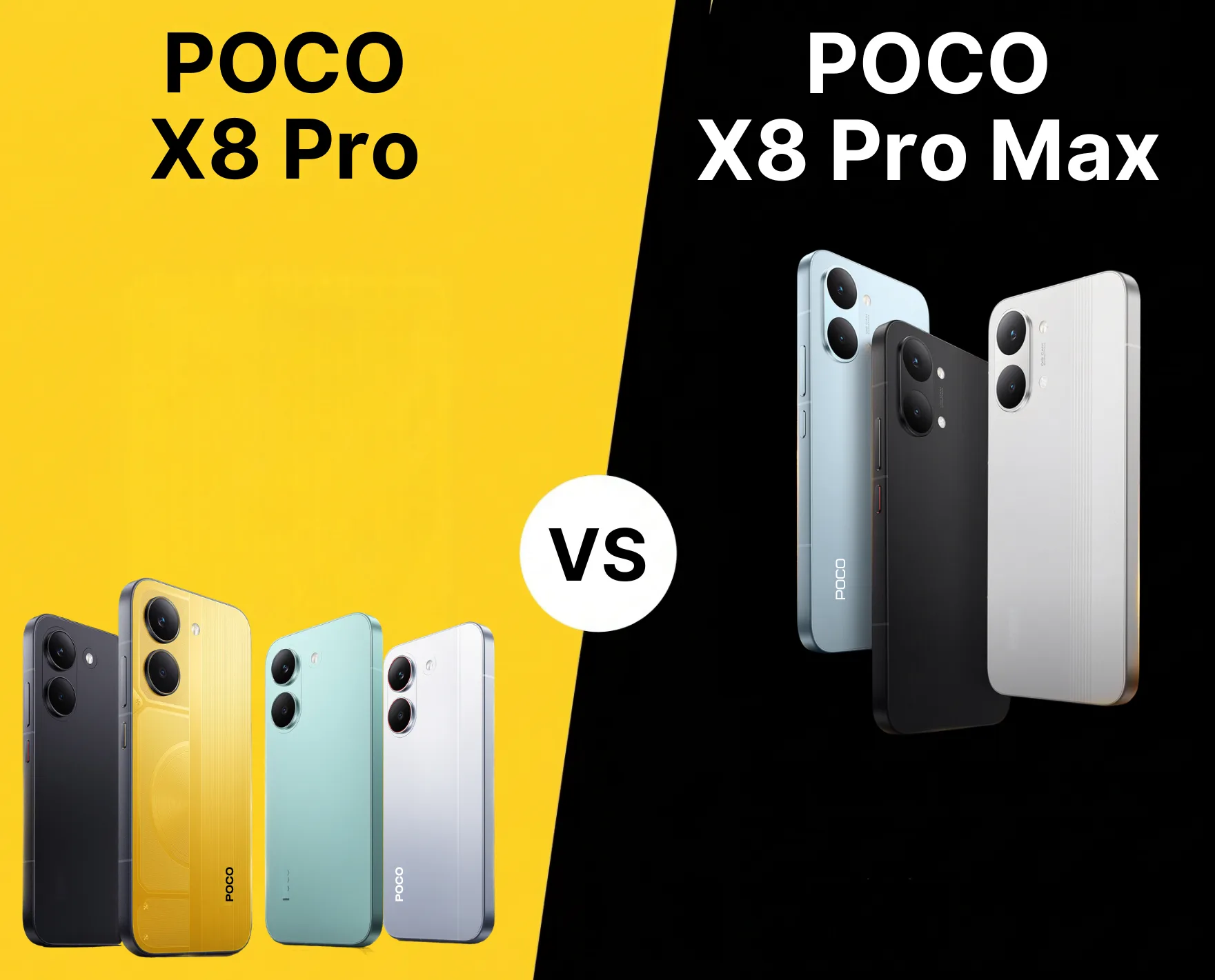poco X8 Pro vs poco X8 Pro Max